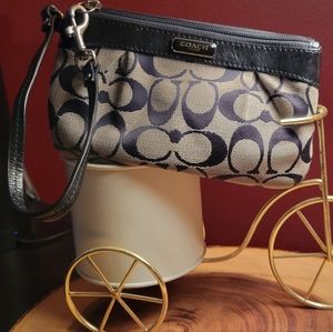 Coach Large Signature Canvas Wristlet